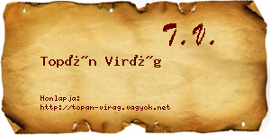 Topán Virág névjegykártya