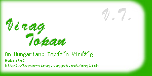 virag topan business card
